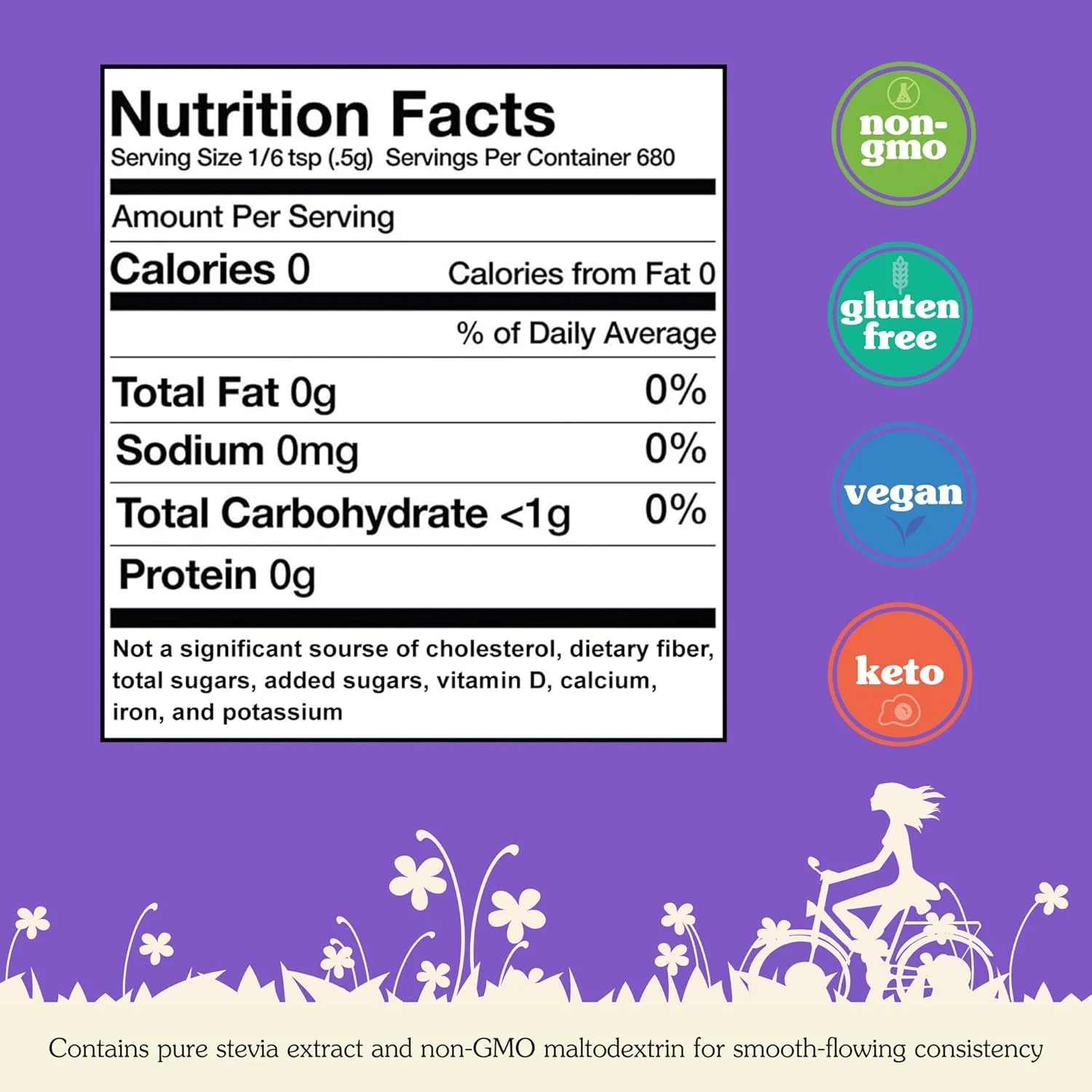 پودر استویا سفید نو استویا ناتورالز، 340 گرم