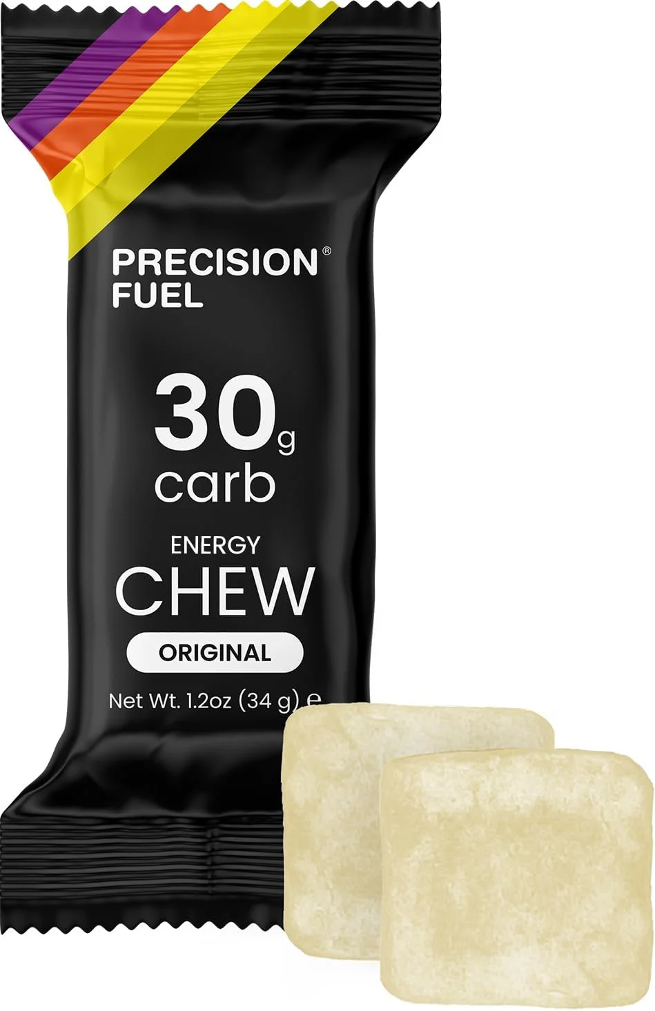 آدامس انرژی زا Precision Hydration Fuel PF 30 Chew - سوخت پر کربوهیدرات برای استقامت، سبک و قابل حمل، 30 گرم کربوهیدرات - ایده آل برای دویدن های طولانی، دوچرخه سواری و تمرینات - طعم اصلی (4 آدامس)