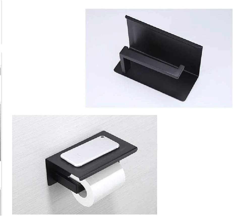 جا دستمال کاغذی استیل ضد زنگ UHJKLA - جا دستمال کاغذی با قفسه تلفن، پخش کننده رول دستمال کاغذی استیل ضد زنگ، نصب دیواری مدل M