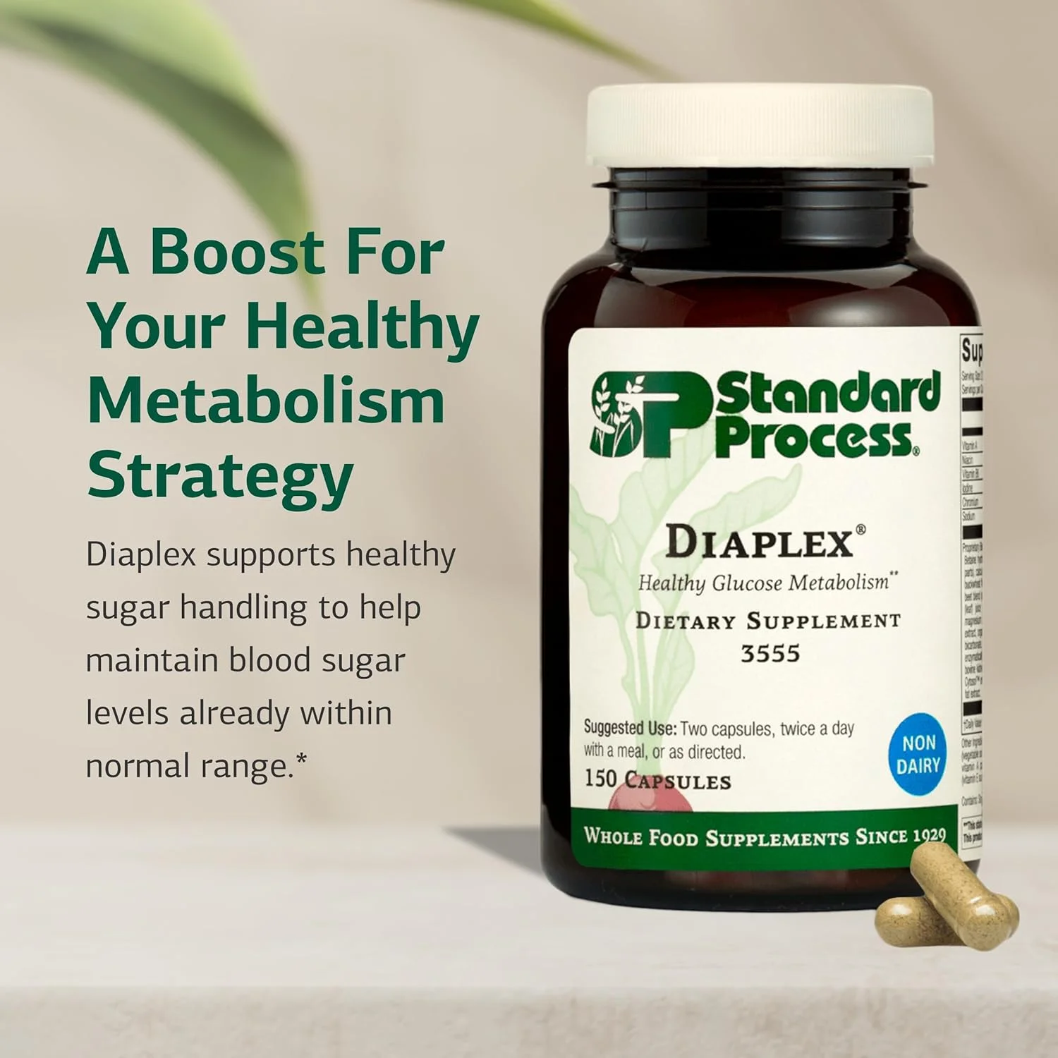 Standard Process Inc. Diaplex - Whole Food Bowel, Pancreas, Metabolism, Antioxidant, Gallbladder Support and Blood Sugar Support with Pepsin, Betaine Hydrochloride, Soy Protein -150 Capsules Standard Process Inc. Diaplex - Whole Food Bowel, Pancreas, Metabolism, Antioxidant, Gallbladder Support and Blood Sugar Support with Pepsin, Betaine Hydrochloride, Soy Protein -150 Capsules