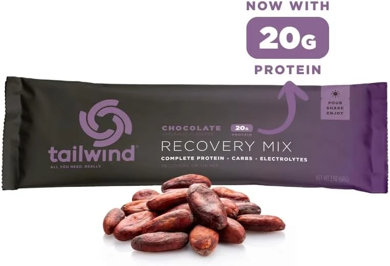 Tailwind Nutrition Recovery Mix, Complete Protein, Carbohydrates, and Electrolytes Powder Drink Mix for Post-Workout, Free of Gluten, Soy, and Dairy, Vegan, 12 Servings, Chocolate Tailwind Nutrition Recovery Mix, Complete Protein, Carbohydrates, and Electrolytes Powder Drink Mix for Post-Workout, Free of Gluten, Soy, and Dairy, Vegan, 12 Servings, Chocolate