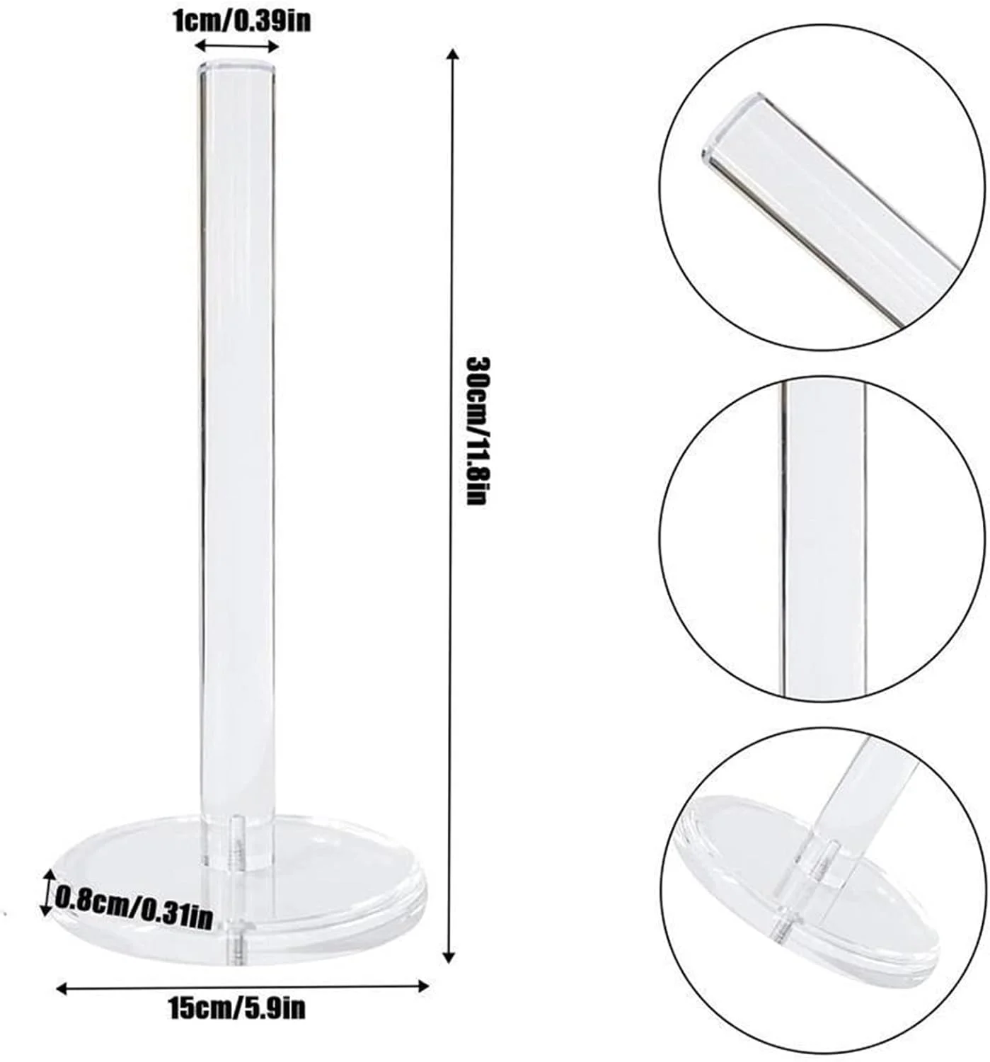 نگهدارنده دستمال توالت UTOYA، جا دستمال کاغذی شفاف، جا دستمال کاغذی رومیزی اکریلیک