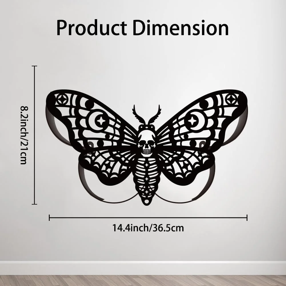 جا دستمال کاغذی فلزی طرح پروانه اسکلتی WADORN، نگهدارنده دستمال توالت تزئینی طرح پروانه اسکلتی برای نگهداری 8 رول اضافی، سازمان دهنده رول کاغذی دکوری خنده دار و ایستاده با طرح قدیمی برای کابینت حمام خانه های روستایی