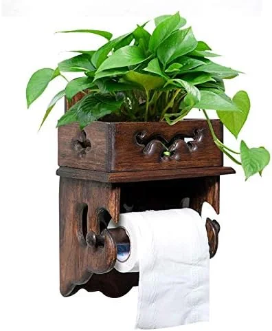 جا دستمال کاغذی چوبی طرح قدیمی، جا دستمال توالت، سینی دستمال توالت، جا رولی دستمال توالت، جا دستمال کاغذی