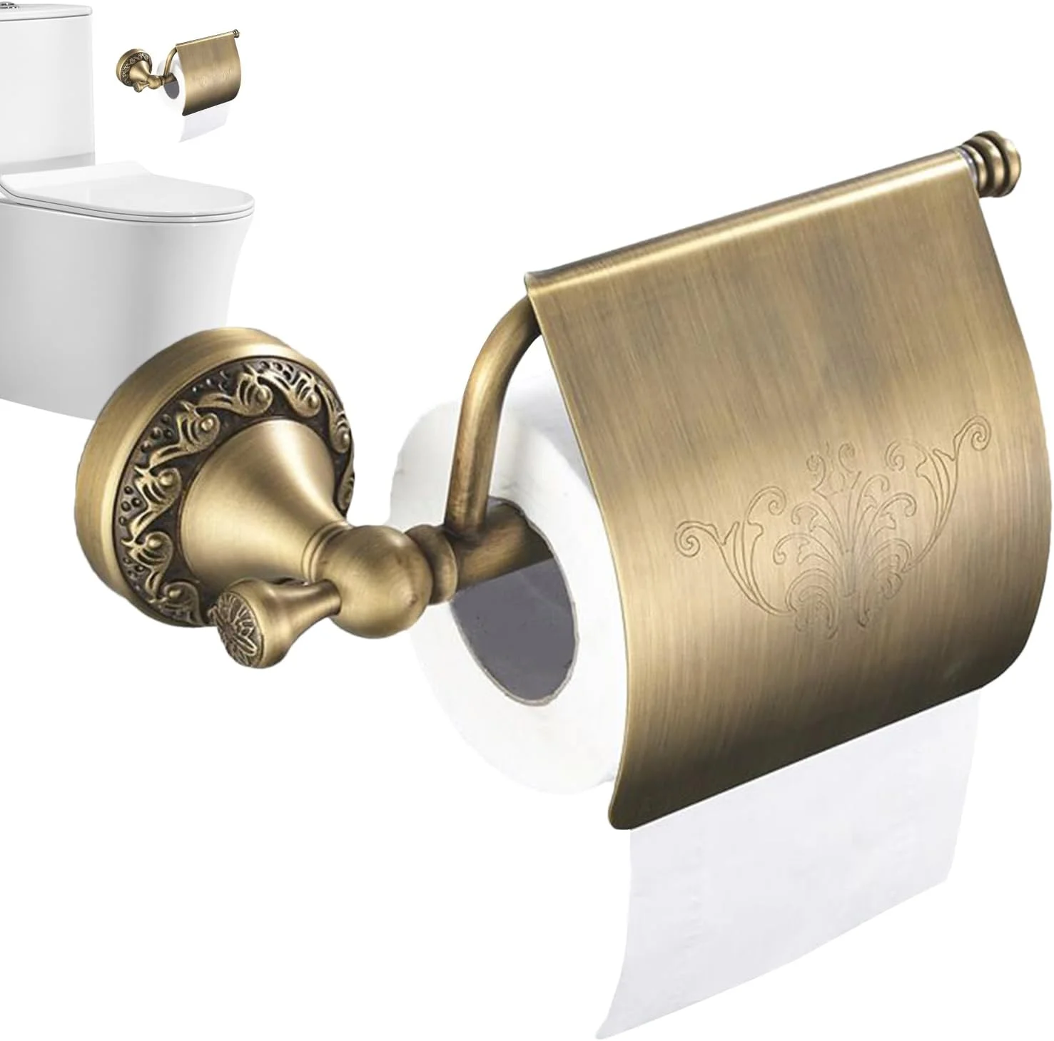 جا دستمال توالت | جا دستمال توالت دیواری طرح رترو | نگهدارنده و پخش کننده رومیزی تزئینی برای حمام، خانه روستایی، آپارتمان و آشپزخانه