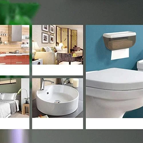 جا دستمال کاغذی دیواری ضد آب مناسب حمام و توالت، بدون نیاز به سوراخ کاری - صورتی جا دستمال کاغذی دیواری ضد آب مناسب حمام و توالت، بدون نیاز به سوراخ کاری - صورتی