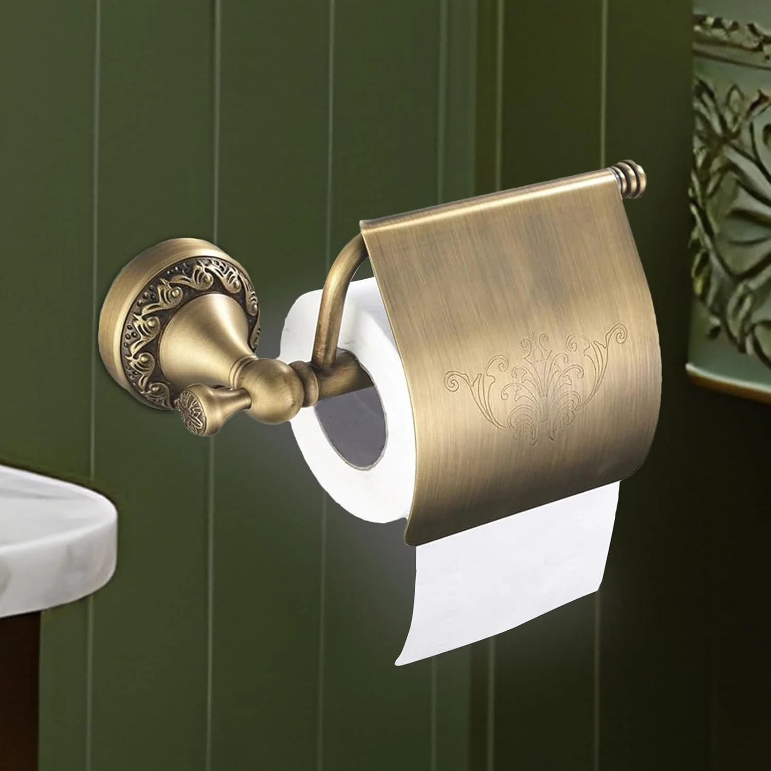 Toilet Paper Holders,Wall-Mounted Vintage Toilet Paper Rack | Storage Rack Countertop Organizer Dispenser Decorative for Kitchen Apartment RV Restroom Farmhouse