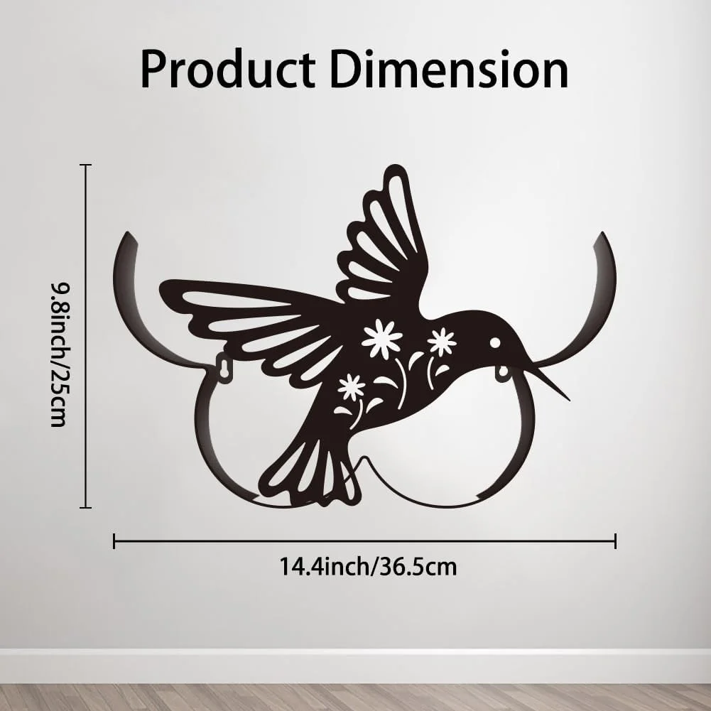 جا دستمال کاغذی طرح مرغ مگس خوار WADORN، جا دستمال کاغذی تزئینی خنده دار طرح مرغ مگس خوار با قابلیت نگهداری 8 رول اضافی، استند فلزی ایستاده طرح گل و مرغ مگس خوار برای سازماندهی دستمال کاغذی در کابینت حمام
