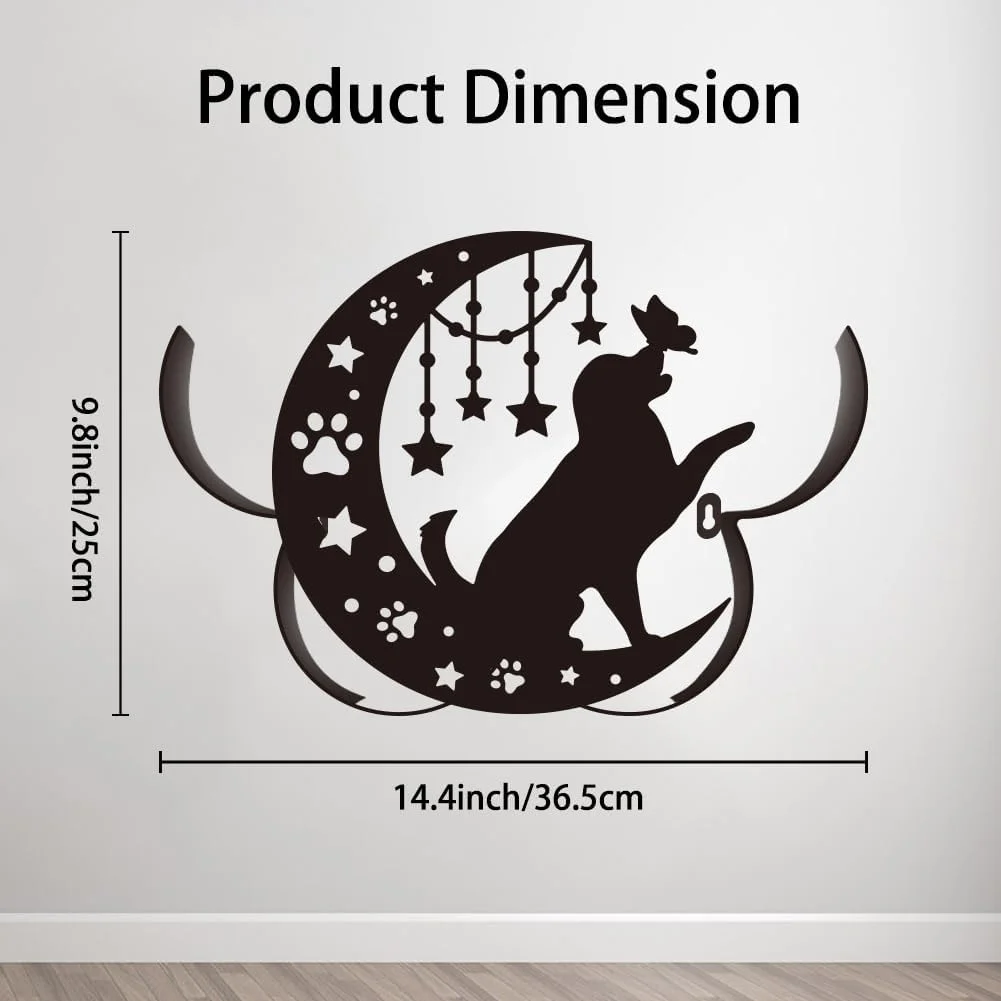 جا دستمال توالت فلزی طرح سگ و ماه بوهو WADORN، نگهدارنده دستمال توالت تزئینی سگ زیبا، ظرفیت 8 رول اضافی، پایه نگهدارنده دستمال توالت فلزی طرح سگ و ماه، مناسب برای کابینت حمام و خانه های روستایی