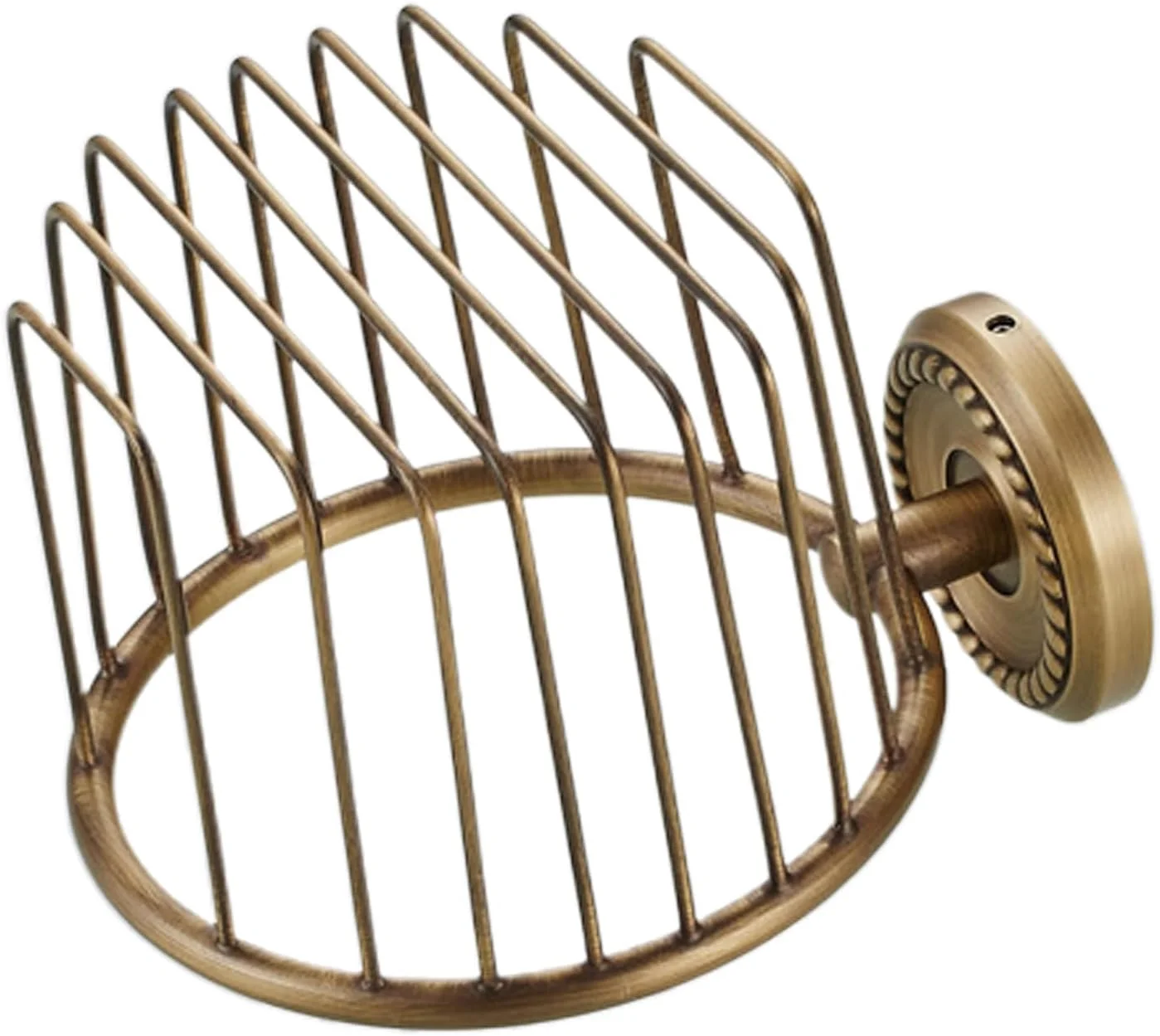 جا دستمال کاغذی توالت برنجی قدیمی، سبد سیمی رولی دستمال کاغذی دیواری - جا دستمال کاغذی روستایی پایدار و چند منظوره برای خوابگاه، محل کار، خانه