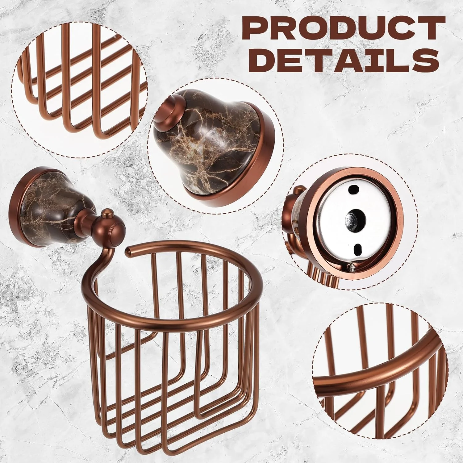 جا دستمال کاغذی توالت دیواری برنجی عتیقه، سبد نگهدارنده دستمال توالت برنجی طلایی عتیقه، سبد دستمال رولی حمام - فقط برای رول با قطر کمتر از 13.2 سانتی متر جا دستمال کاغذی توالت دیواری برنجی عتیقه، سبد نگهدارنده دستمال توالت برنجی طلایی عتیقه، سبد دستمال رولی حمام - فقط برای رول با قطر کمتر از 13.2 سانتی متر