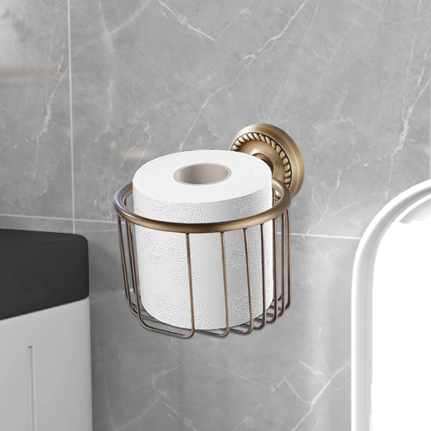 جا دستمال کاغذی توالت برنجی قدیمی - سبد سیمی دستمال رولی برنجی قدیمی - جا کاغذی روستایی لوازم جانبی حمام تزئینی پایدار برای خوابگاه هتل جا دستمال کاغذی توالت برنجی قدیمی - سبد سیمی دستمال رولی برنجی قدیمی - جا کاغذی روستایی لوازم جانبی حمام تزئینی پایدار برای خوابگاه هتل