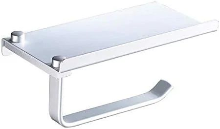 جا دستمال کاغذی کوچک VETCS، نگهدارنده حوله، قابل نصب روی دیوار، استیل ضد زنگ، نگهدارنده رول دستمال کاغذی آشپزخانه، جعبه دستمال کاغذی با قفسه (رنگ: 1)