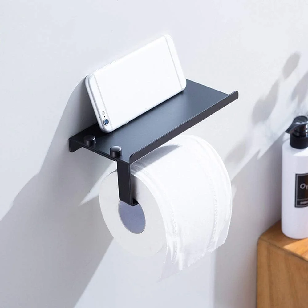 جا دستمال کاغذی کوچک VETCS، نگهدارنده حوله، قابل نصب روی دیوار، استیل ضد زنگ، نگهدارنده رول دستمال کاغذی آشپزخانه، جعبه دستمال کاغذی با قفسه (رنگ: 1)