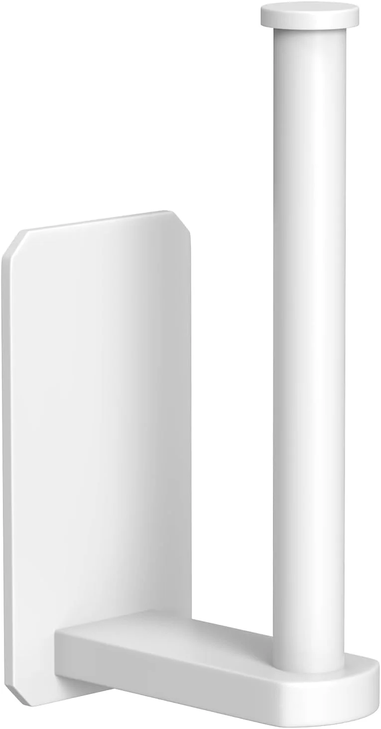 نگهدارنده دستمال توالت VAEHOLD چسبی، مناسب آشپزخانه و سرویس بهداشتی، بدون نیاز به سوراخکاری، قابل نصب روی دیوار، استیل ضد زنگ برس خورده (سفید)