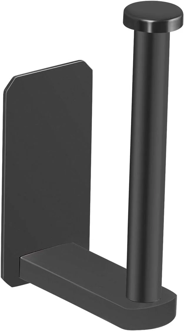 نگهدارنده دستمال توالت VAEHOLD، چسبی، مناسب آشپزخانه و سرویس بهداشتی، بدون نیاز به سوراخکاری، قابل نصب روی دیوار، استیل ضد زنگ، مشکی مات B07SD77P4H