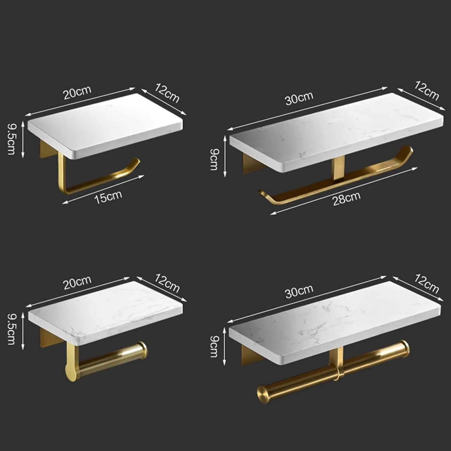 جا دستمال توالت UTOYA، جا حوله ای مرمر سفید دو طبقه با قفسه (رنگ: 2) جا دستمال توالت UTOYA، جا حوله ای مرمر سفید دو طبقه با قفسه (رنگ: 2)