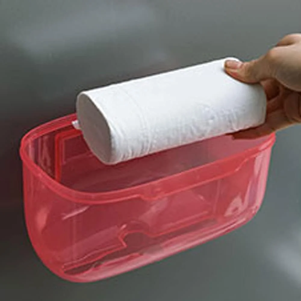 جا دستمال کاغذی یوتویا چند منظوره، نگهدارنده دستمال توالت، ضد آب پلاستیکی، رولی خود چسب سایز 22cm*13cm*13cm (رنگ : صورتی) جا دستمال کاغذی یوتویا چند منظوره، نگهدارنده دستمال توالت، ضد آب پلاستیکی، رولی خود چسب سایز 22cm*13cm*13cm (رنگ : صورتی)