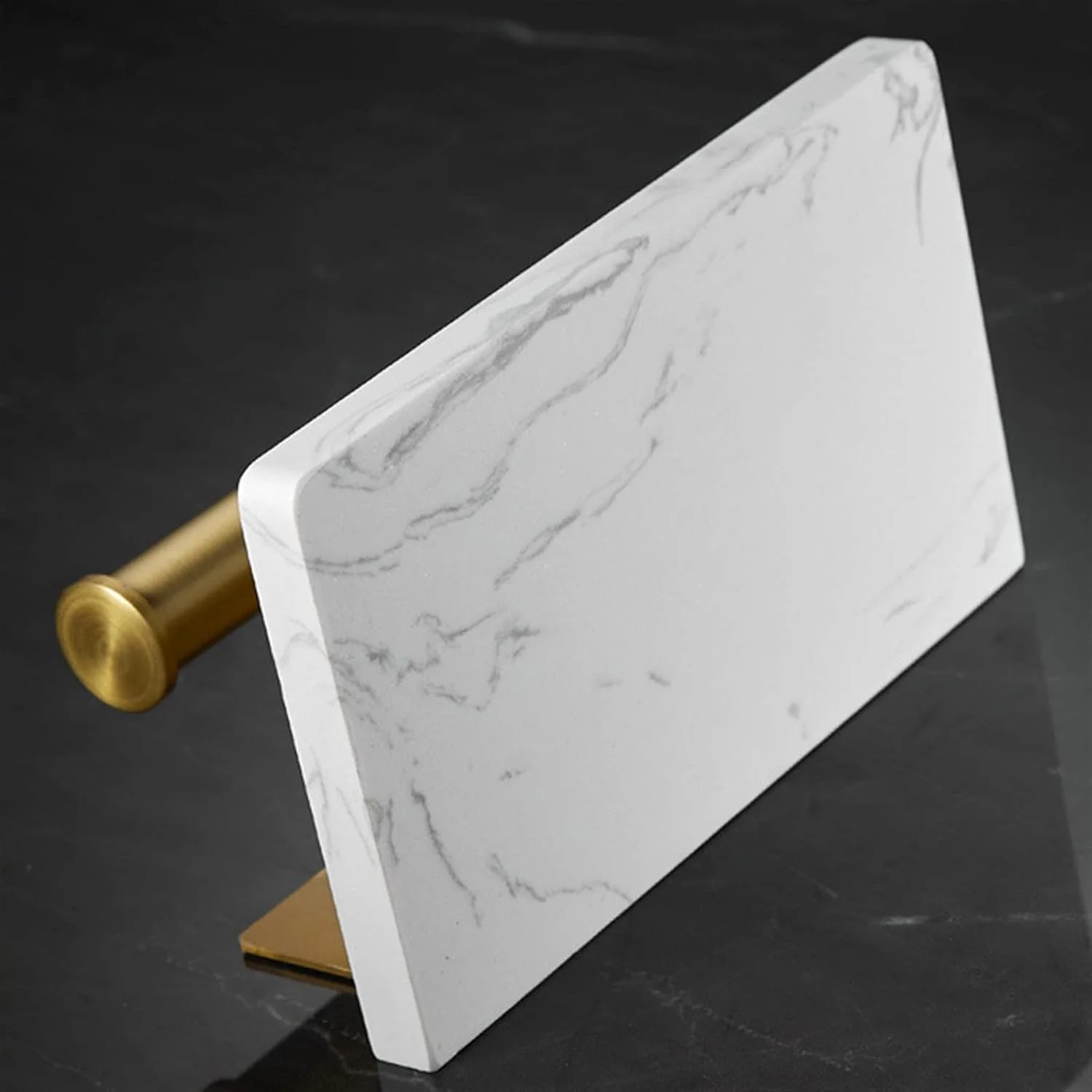 جا دستمال توالت UTOYA، جا حوله ای مرمر سفید دو طبقه با قفسه (رنگ: 2) جا دستمال توالت UTOYA، جا حوله ای مرمر سفید دو طبقه با قفسه (رنگ: 2)