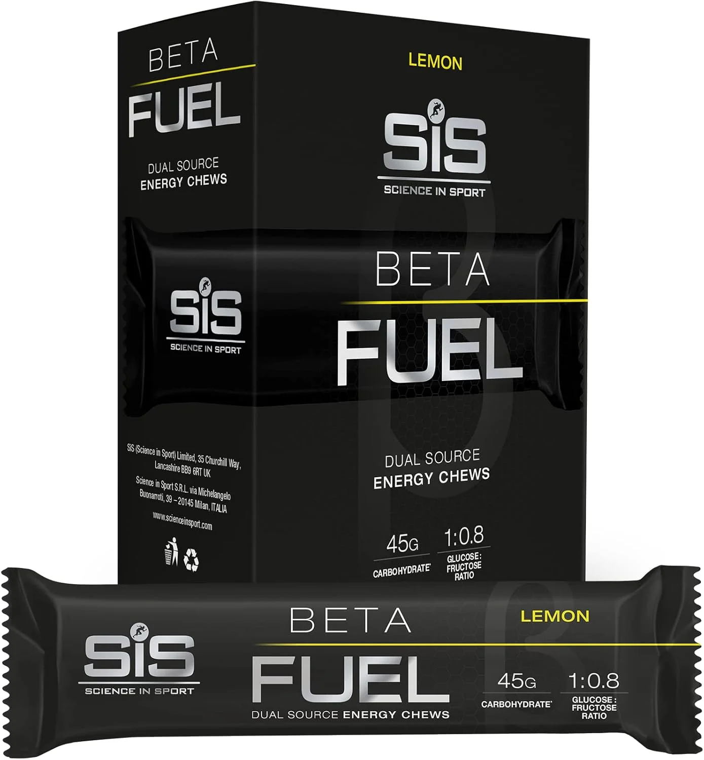 آدامس های انرژی زا Science In Sport Beta Energy | 46 گرم کربوهیدرات | نسبت مالتودکسترین:فروکتوز 1:0.8 | آدامس های انرژی زا با منبع دوگانه | هضم آسان | طعم لیمو | بسته 6 عددی آدامس های انرژی زا Science In Sport Beta Energy | 46 گرم کربوهیدرات | نسبت مالتودکسترین:فروکتوز 1:0.8 | آدامس های انرژی زا با منبع دوگانه | هضم آسان | طعم لیمو | بسته 6 عددی