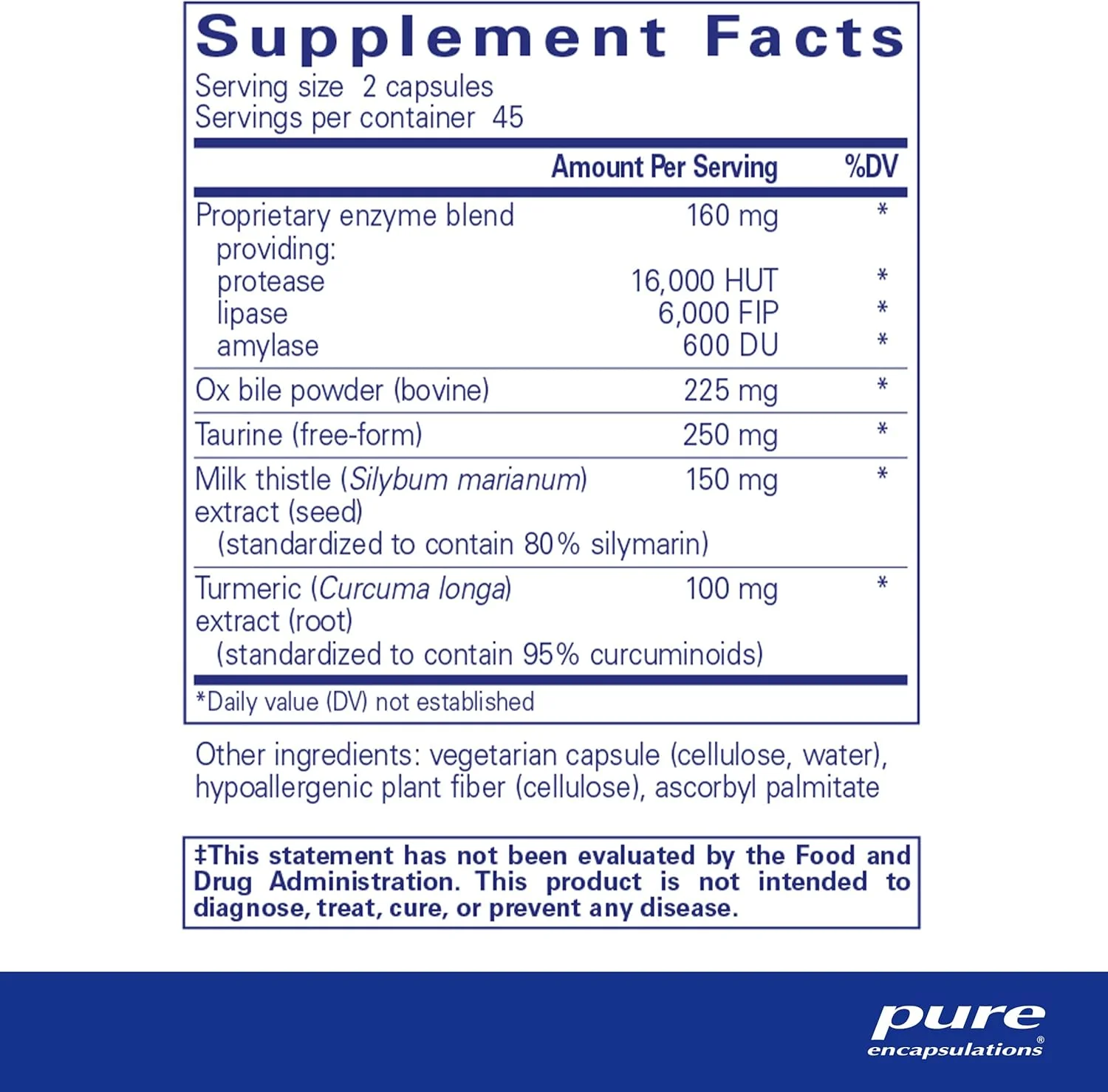 Pure Encapsulations Digestion GB | Digestive Enzyme Supplement to Support Gall Bladder and Digestion of Fat, Carbohydrates, and Protein* | 90 Capsules Pure Encapsulations Digestion GB | Digestive Enzyme Supplement to Support Gall Bladder and Digestion of Fat, Carbohydrates, and Protein* | 90 Capsules