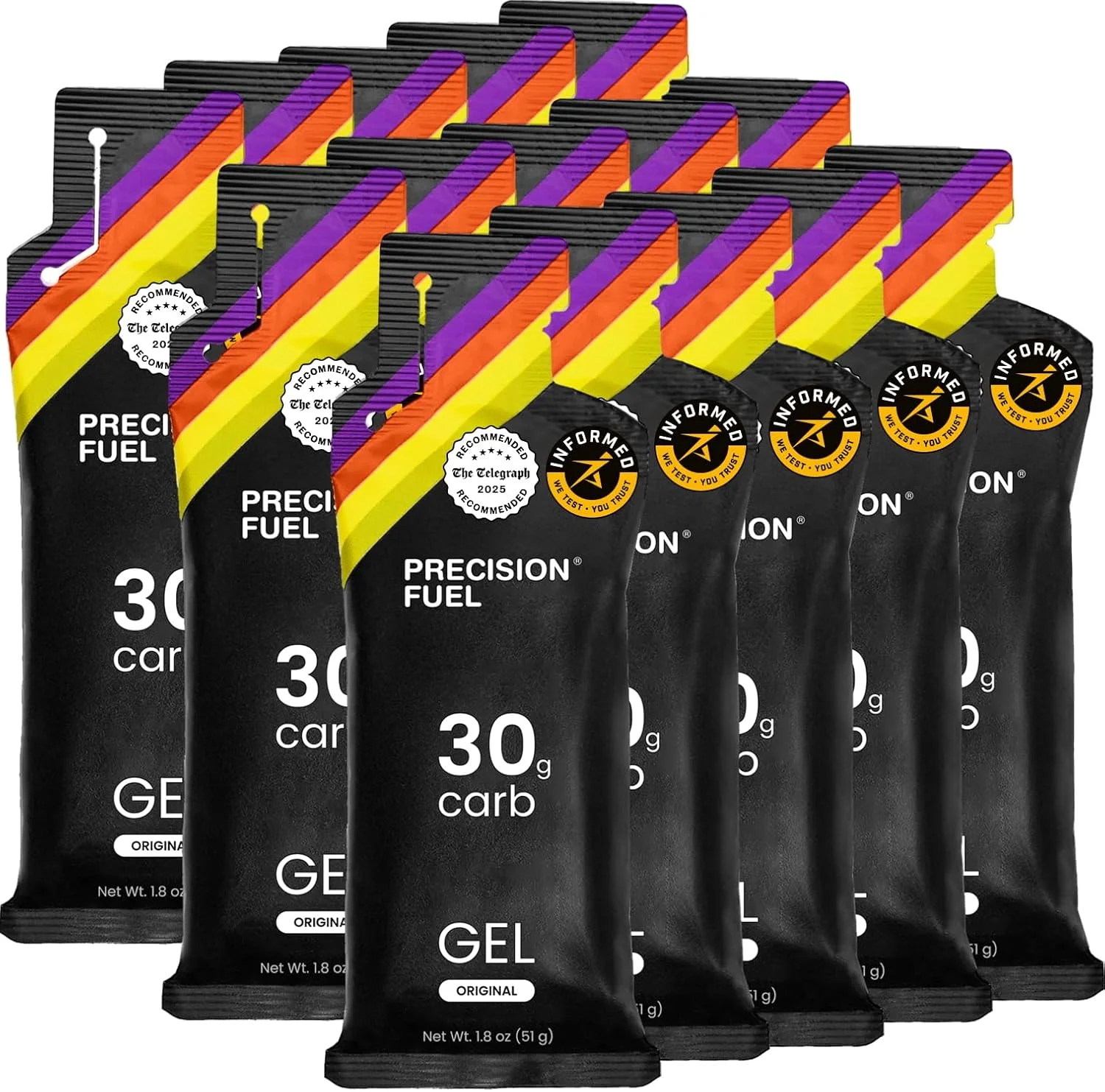 ژل انرژی Precision Hydration Fuel 30 - ژل های ملایم و خنثی برای دوندگان استقامتی، 30 گرم کربوهیدرات، هضم آسان، ایده آل برای دویدن و ورزش های طولانی مدت (اورجینال، 15 ژل) ژل انرژی Precision Hydration Fuel 30 - ژل های ملایم و خنثی برای دوندگان استقامتی، 30 گرم کربوهیدرات، هضم آسان، ایده آل برای دویدن و ورزش های طولانی مدت (اورجینال، 15 ژل)