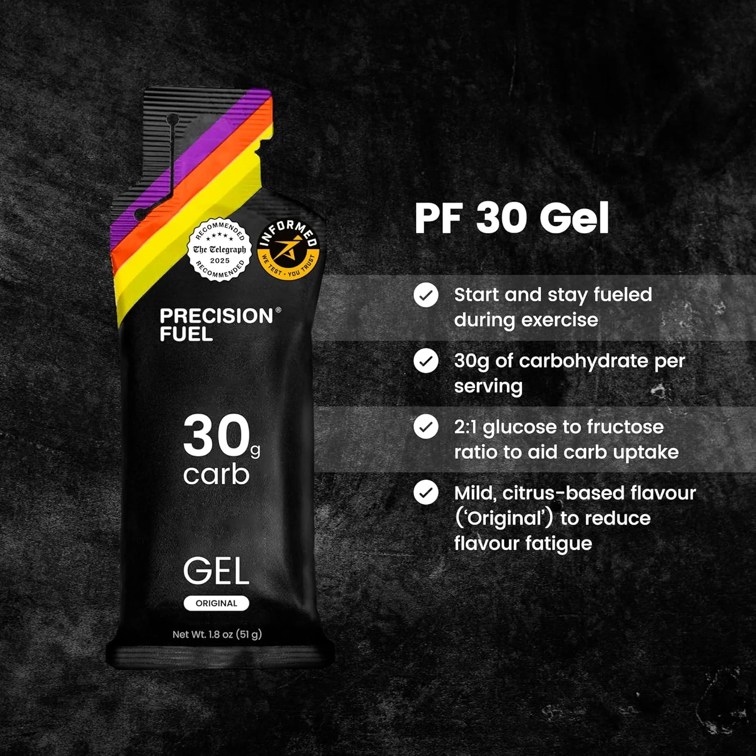 ژل انرژی Precision Hydration Fuel 30 - ژل های ملایم و خنثی برای دوندگان استقامتی، 30 گرم کربوهیدرات، هضم آسان، ایده آل برای دویدن و ورزش های طولانی مدت (اورجینال، 15 ژل) ژل انرژی Precision Hydration Fuel 30 - ژل های ملایم و خنثی برای دوندگان استقامتی، 30 گرم کربوهیدرات، هضم آسان، ایده آل برای دویدن و ورزش های طولانی مدت (اورجینال، 15 ژل)