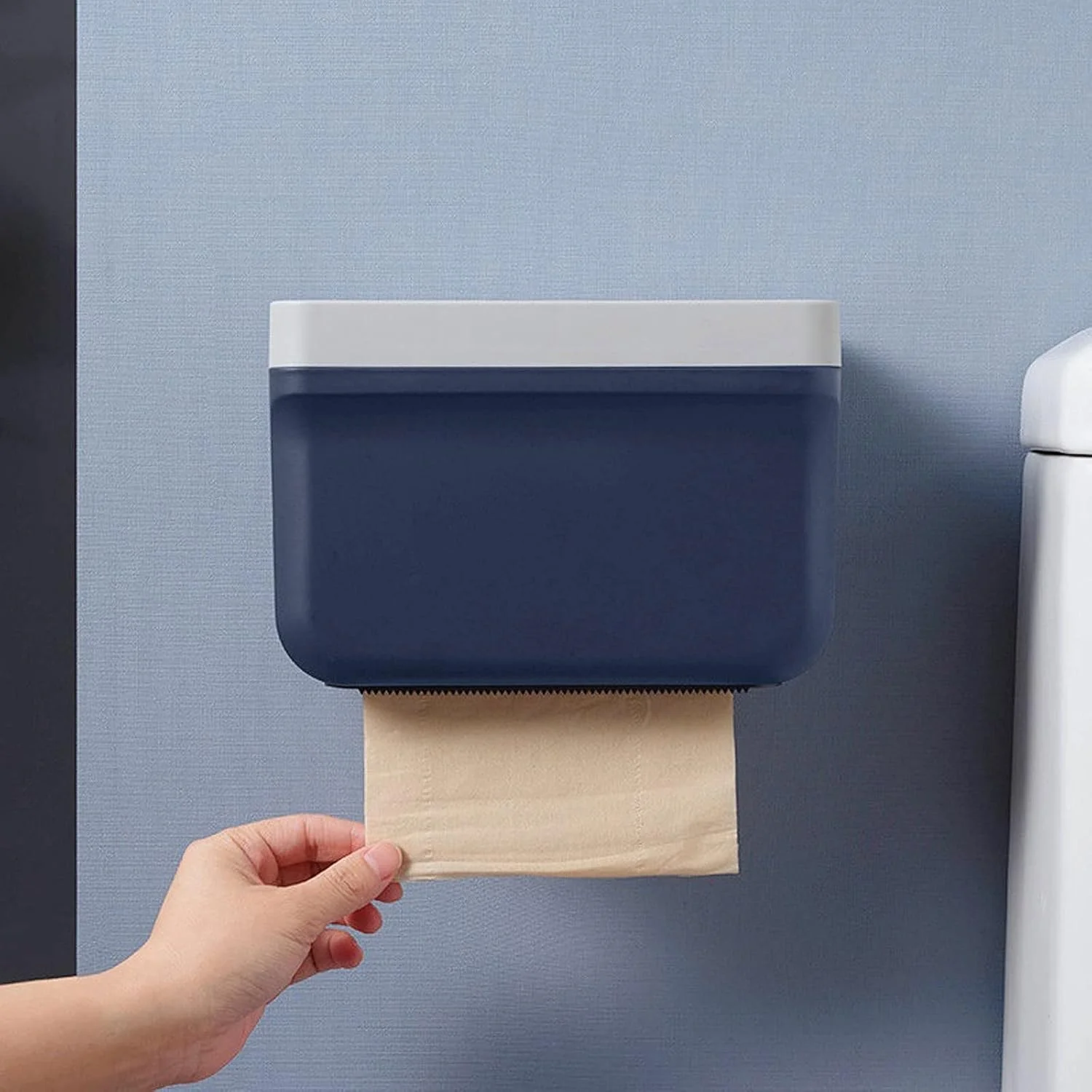 جعبه دستمال کاغذی دیواری UGFVGYTG، ضد آب، مناسب نگهداری دستمال رولی، لوازم جانبی حمام (Hortel)