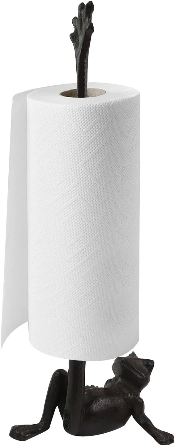 جا دستمال کاغذی ایستاده طرح قورباغه روستیک Tsnamay، مناسب برای دستشویی، حمام یا آشپزخانه، قابل استفاده روی زمین یا کانتر