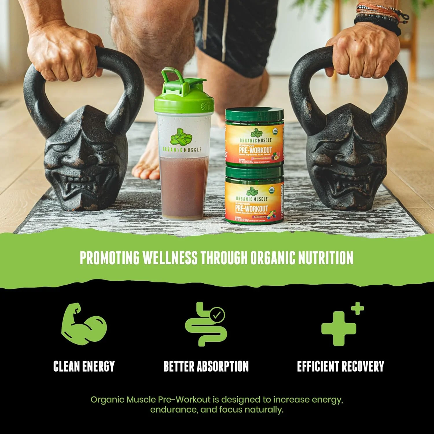 پودر پری ورک اوت ارگانیک شماره 1 ارگانیک ماسل – مکمل انرژی ارگانیک و گیاهی کتو پری ورک اوت طبیعی برای مردان و زنان - غیر GMO، پالئو، گیاهی - پشن فروت گواوا - 160 گرم پودر پری ورک اوت ارگانیک شماره 1 ارگانیک ماسل – مکمل انرژی ارگانیک و گیاهی کتو پری ورک اوت طبیعی برای مردان و زنان - غیر GMO، پالئو، گیاهی - پشن فروت گواوا - 160 گرم