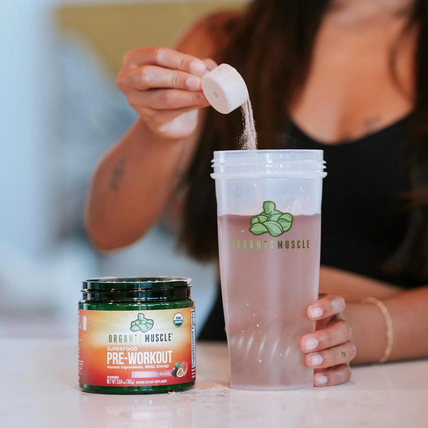 پودر پری ورک اوت ارگانیک شماره 1 ارگانیک ماسل – مکمل انرژی ارگانیک و گیاهی کتو پری ورک اوت طبیعی برای مردان و زنان - غیر GMO، پالئو، گیاهی - پشن فروت گواوا - 160 گرم پودر پری ورک اوت ارگانیک شماره 1 ارگانیک ماسل – مکمل انرژی ارگانیک و گیاهی کتو پری ورک اوت طبیعی برای مردان و زنان - غیر GMO، پالئو، گیاهی - پشن فروت گواوا - 160 گرم