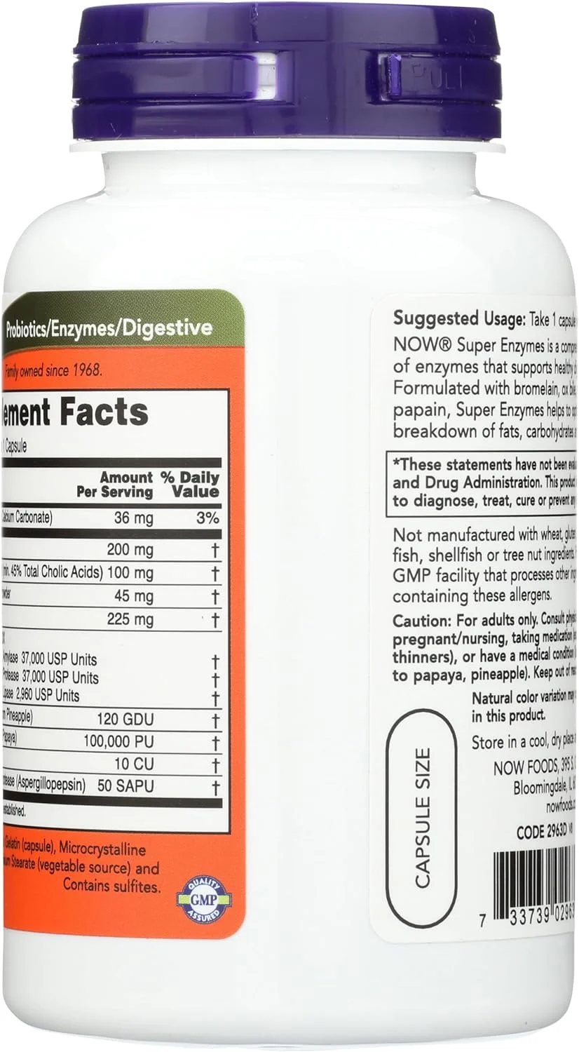 Now Foods، سوپر آنزیم ها، 90 کپسول