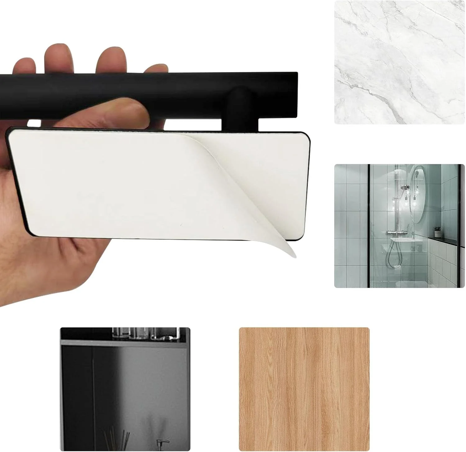 نگهدارنده دستمال توالت Tostyles، بسته 2 عددی، خود چسب، استیل ضد زنگ SUS304، نیکل برس خورده، نصب چسبی برای حمام، آشپزخانه و سرویس بهداشتی