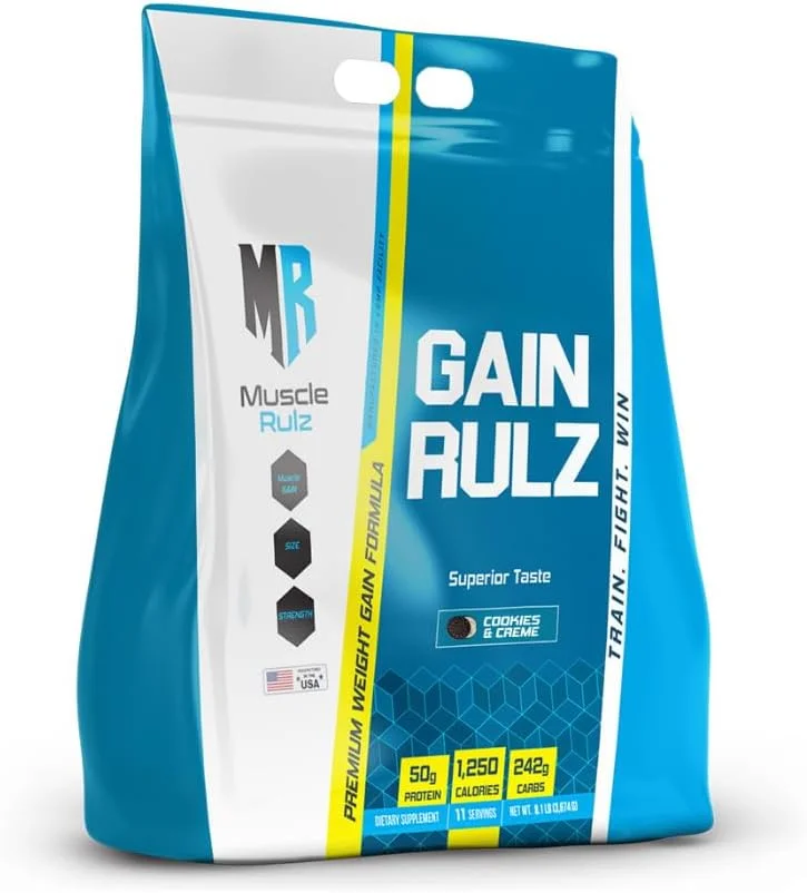 مکمل افزایش وزن Muscle Rulz Gain Rulz با طعم کوکی و کرم - 3.6 کیلوگرم مکمل افزایش وزن Muscle Rulz Gain Rulz با طعم کوکی و کرم - 3.6 کیلوگرم