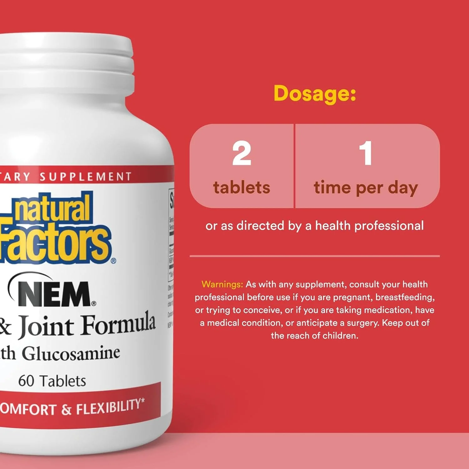قرص های گلوکزامین فرمول زانو و مفاصل Natural Factors Nem (60 عدد) قرص های گلوکزامین فرمول زانو و مفاصل Natural Factors Nem (60 عدد)