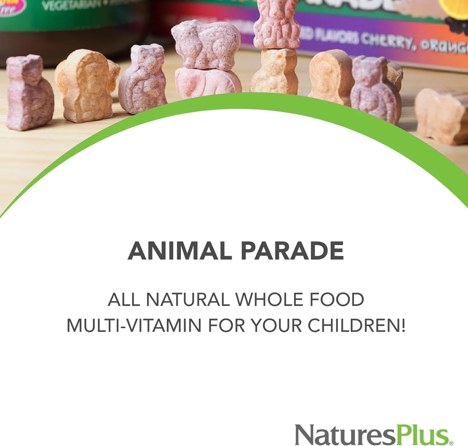 Nature's Plus - Animal Parade Children's Tummy Zyme با طعم میوه های استوایی طبیعی
