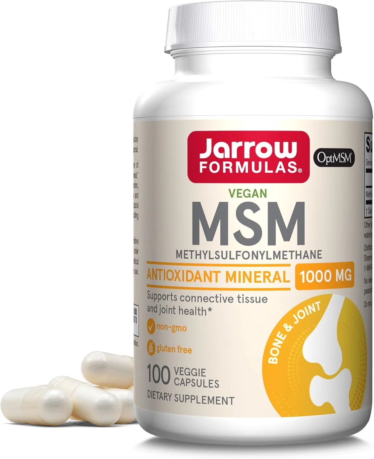 Jarrow Formulas, MSM, 1000 mg, 100 Veggie Caps