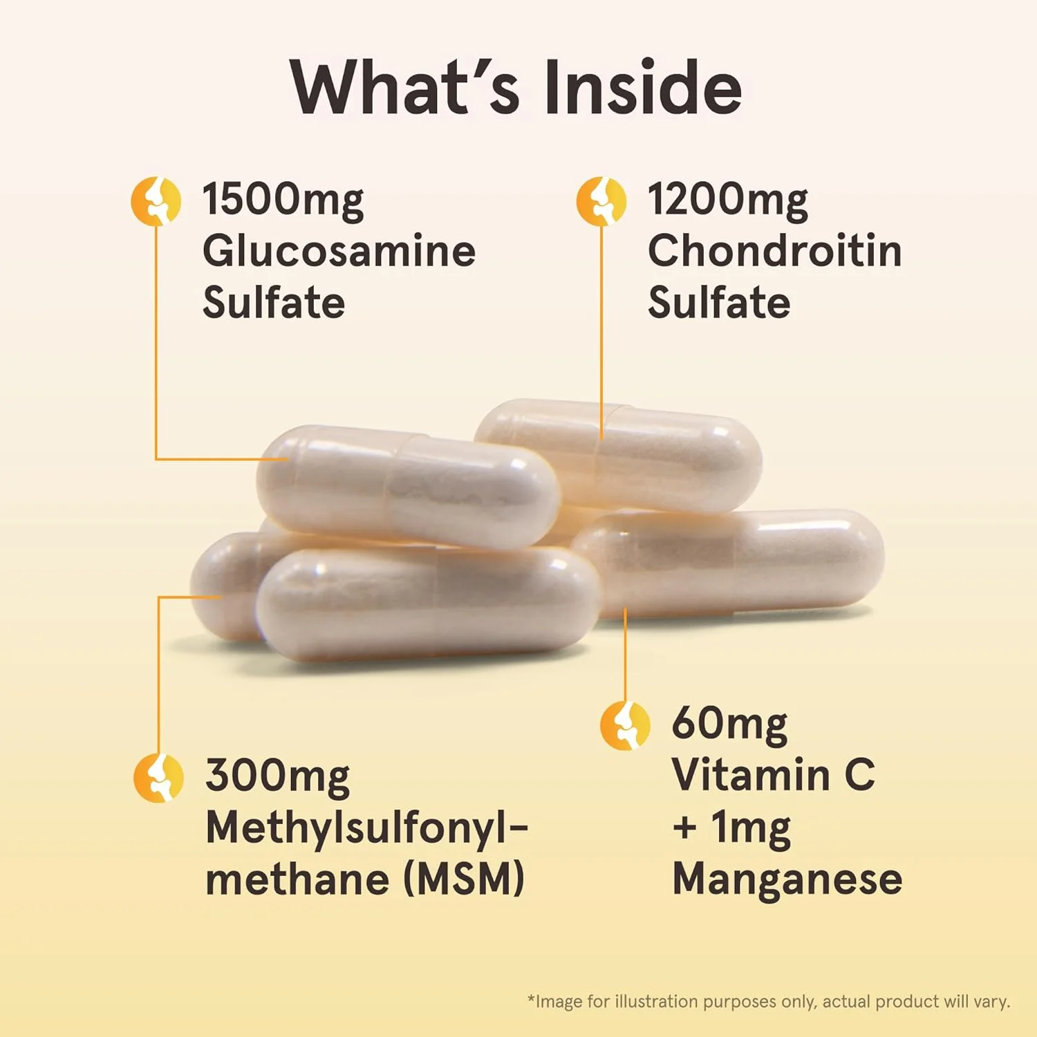 Jarrow Formulas Glucosamine + Chondroitin + MSM - 240 Capsules - Nutrient Support of Joint Health - With Vitamin C & Manganese - 60 Servings Jarrow Formulas Glucosamine + Chondroitin + MSM - 240 Capsules - Nutrient Support of Joint Health - With Vitamin C & Manganese - 60 Servings