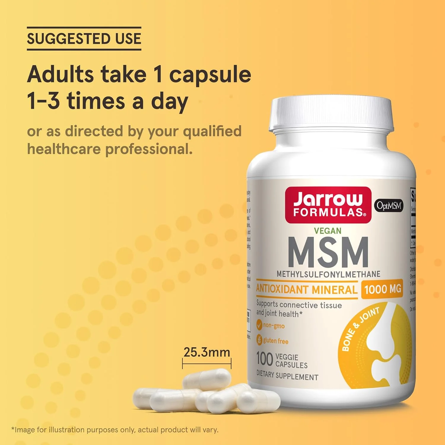 Jarrow Formulas, MSM, 1000 mg, 100 Veggie Caps Jarrow Formulas, MSM, 1000 mg, 100 Veggie Caps