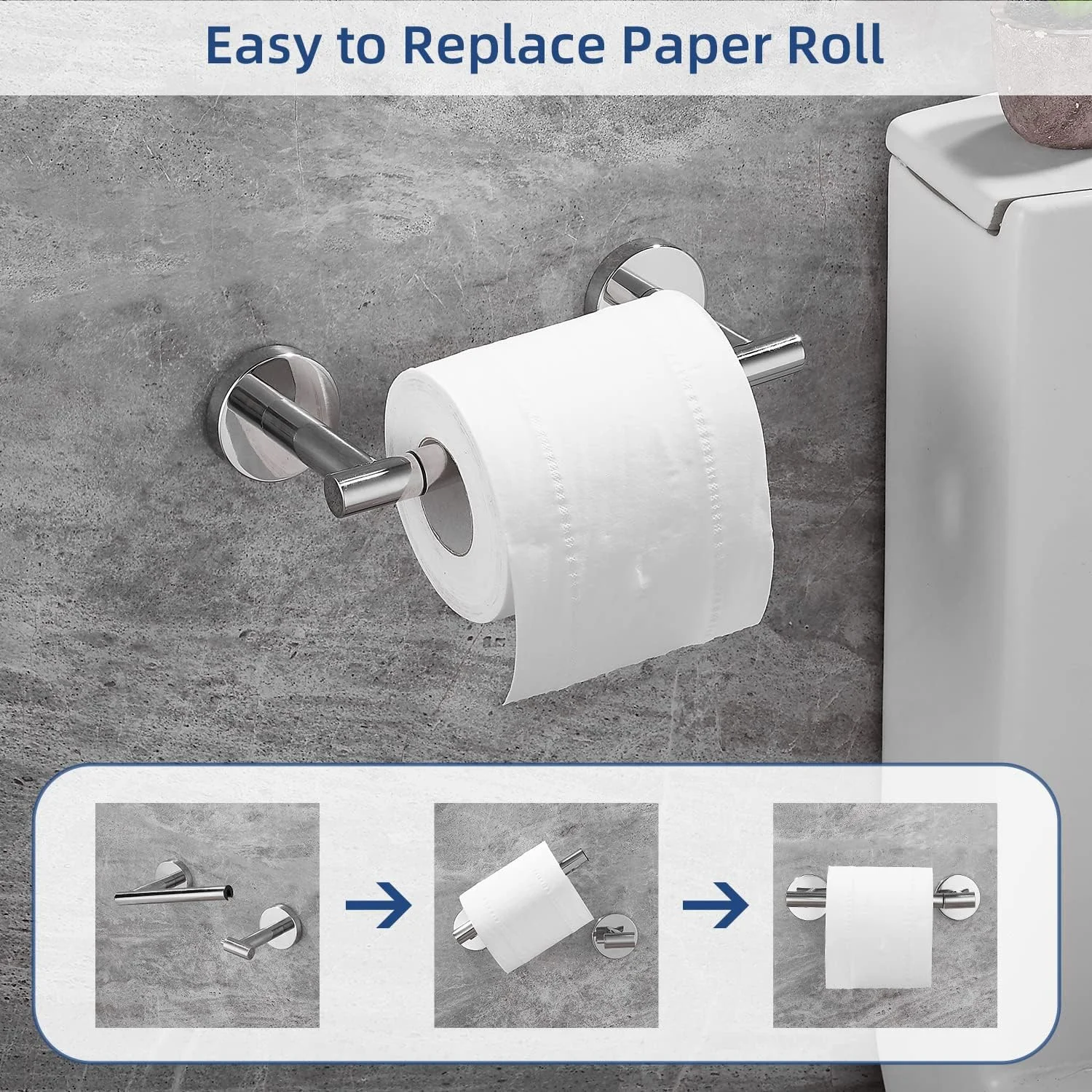 جا دستمال کاغذی توالت Top Taste Chrome، نگهدارنده رول دستمال کاغذی دو پایه چرخان، نصب دیواری، استیل ضد زنگ SUS304 قابل تنظیم، نگهدارنده رول بزرگ برای هر مکان، کلاسیک جا دستمال کاغذی توالت Top Taste Chrome، نگهدارنده رول دستمال کاغذی دو پایه چرخان، نصب دیواری، استیل ضد زنگ SUS304 قابل تنظیم، نگهدارنده رول بزرگ برای هر مکان، کلاسیک