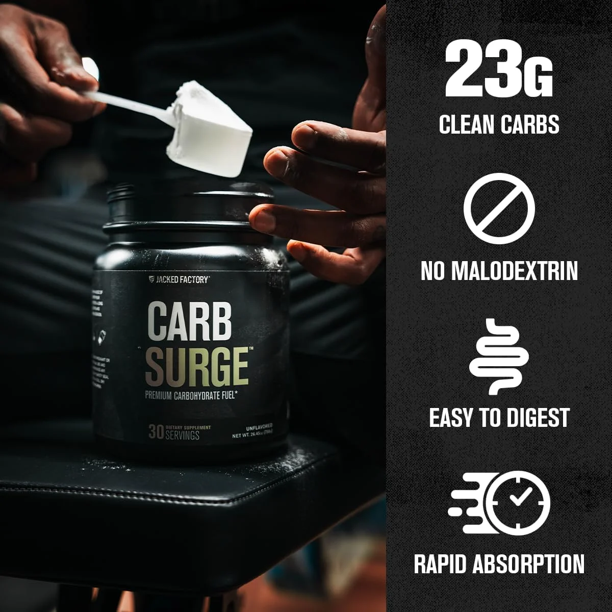 پودر کربوهیدرات Carb Surge جکد فکتوری - سوخت تمرینی تمیز با نشاسته نخود Carb10 و کلاستر دکسترین برای افزایش عملکرد، توده عضلانی بدون چربی و موارد دیگر - بدون طعم، 30 سروینگ پودر کربوهیدرات Carb Surge جکد فکتوری - سوخت تمرینی تمیز با نشاسته نخود Carb10 و کلاستر دکسترین برای افزایش عملکرد، توده عضلانی بدون چربی و موارد دیگر - بدون طعم، 30 سروینگ
