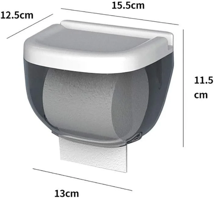 نگهدارنده دستمال توالت دیواری، قفسه جعبه دستمال کاغذی ضد آب، سینی دستمال توالت، لوله کاغذ رولی، جعبه سازمان دهنده لوازم جانبی حمام (رنگ: Argento)