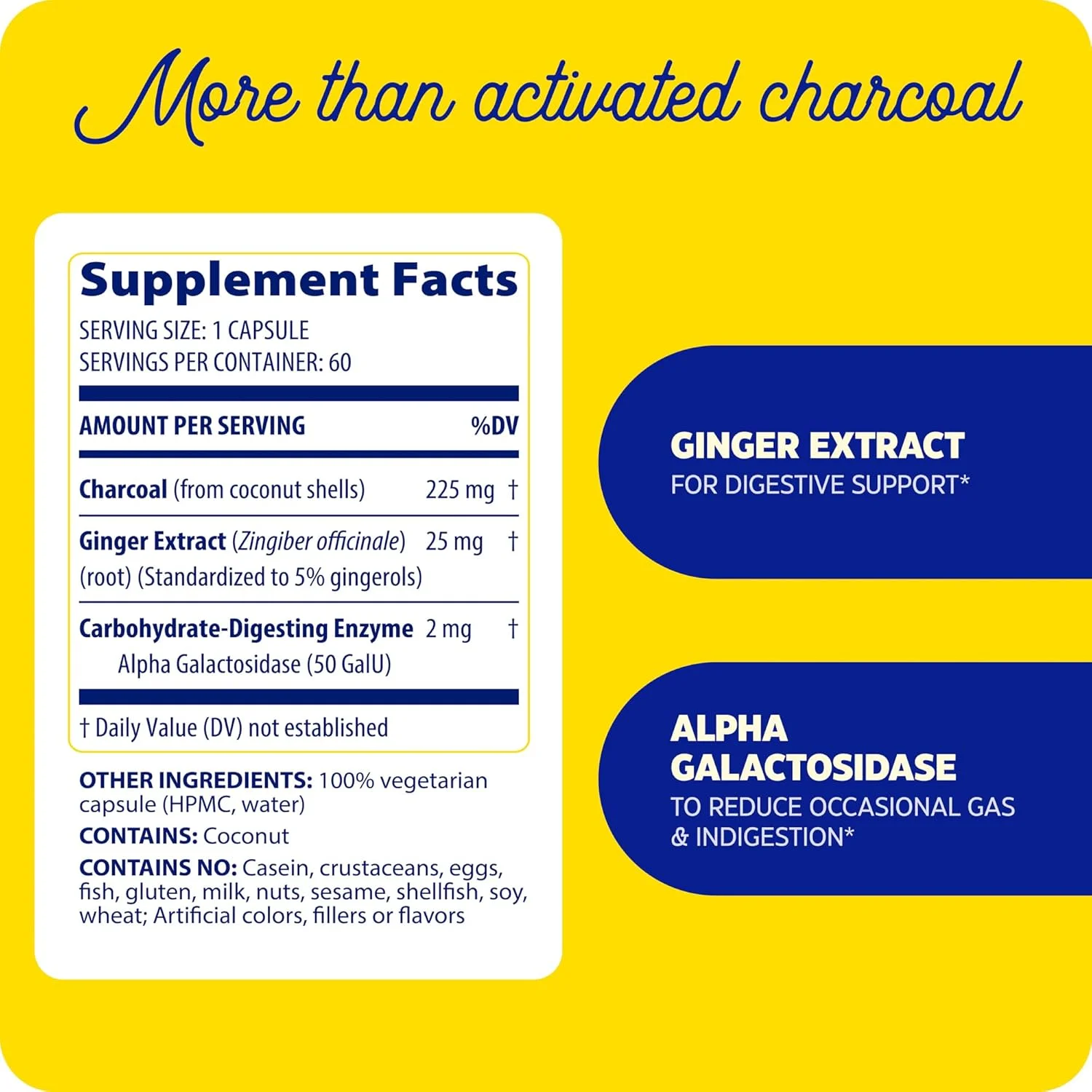 Enzymedica, Purify, Activated Coconut Charcoal, 60 Capsules
