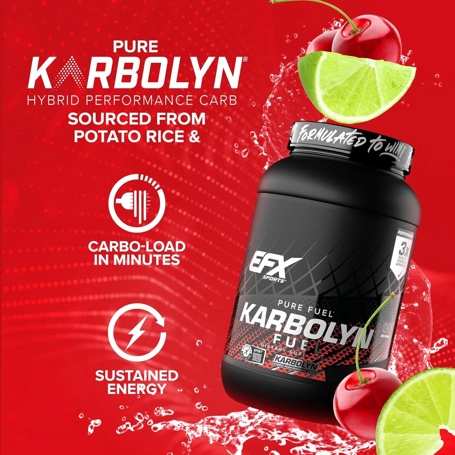 EFX Karbolyn Fuel با طعم گیلاس و لیموترش، 1.8 کیلوگرم - مکمل کربوهیدرات با عملکرد بالا برای استقامت و ریکاوری