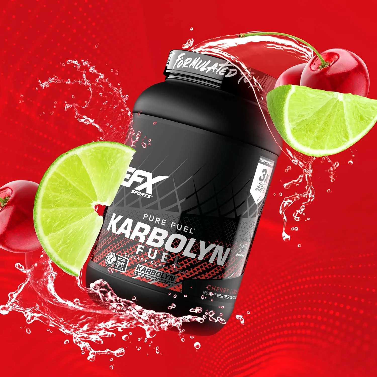 EFX Karbolyn Fuel با طعم گیلاس و لیموترش، 1.8 کیلوگرم - مکمل کربوهیدرات با عملکرد بالا برای استقامت و ریکاوری
