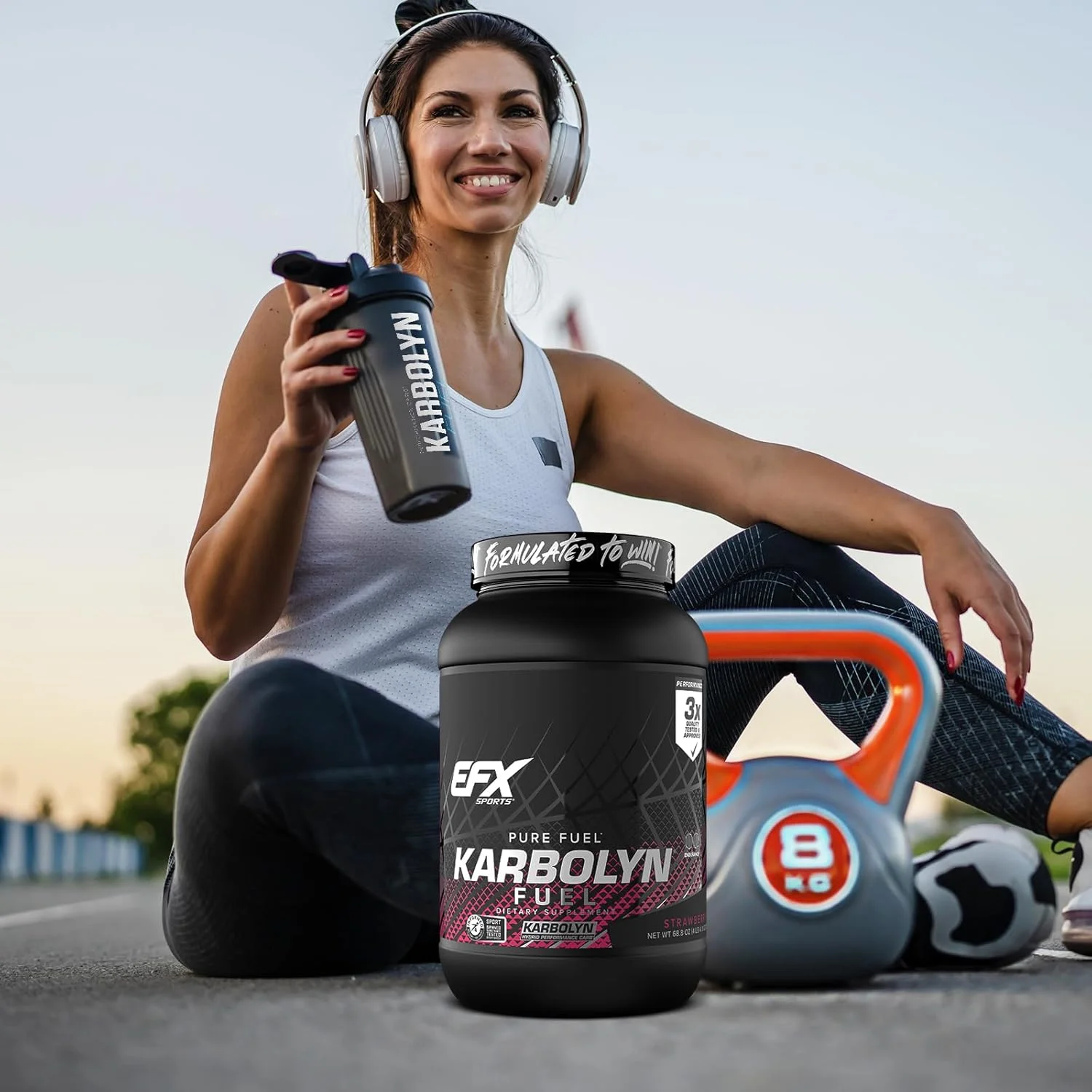 EFX Karbolyn Fuel توت فرنگی 4 پوند - مکمل کربوهیدرات با عملکرد بالا برای استقامت و ریکاوری