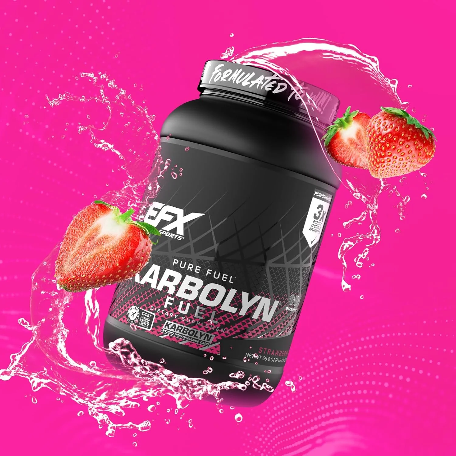 EFX Karbolyn Fuel توت فرنگی 4 پوند - مکمل کربوهیدرات با عملکرد بالا برای استقامت و ریکاوری