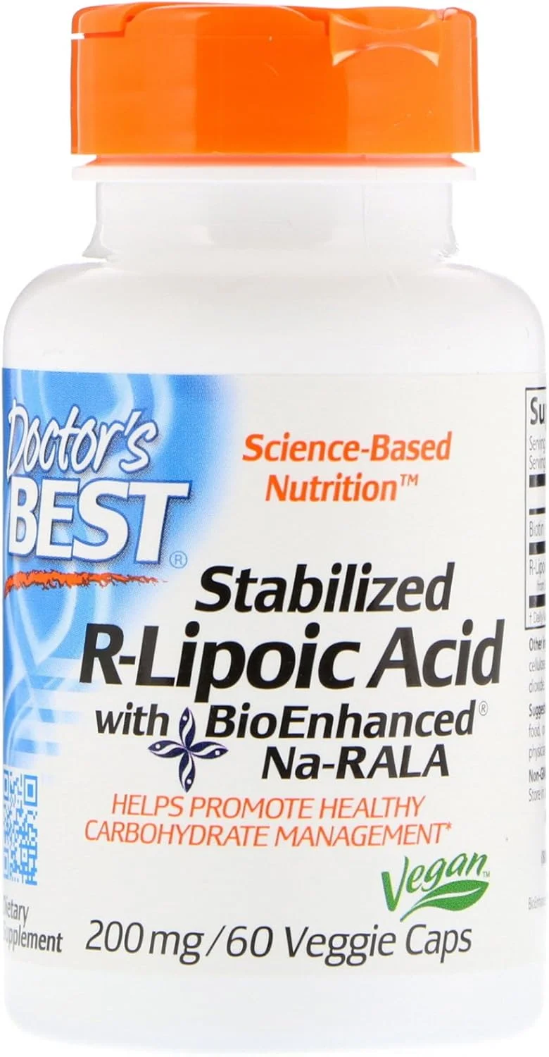 دکترز بست، آلفا لیپوئیک اسید تثبیت شده با Na-RALA BioEnhanced، 200 میلی گرم، 60 کپسول گیاهی