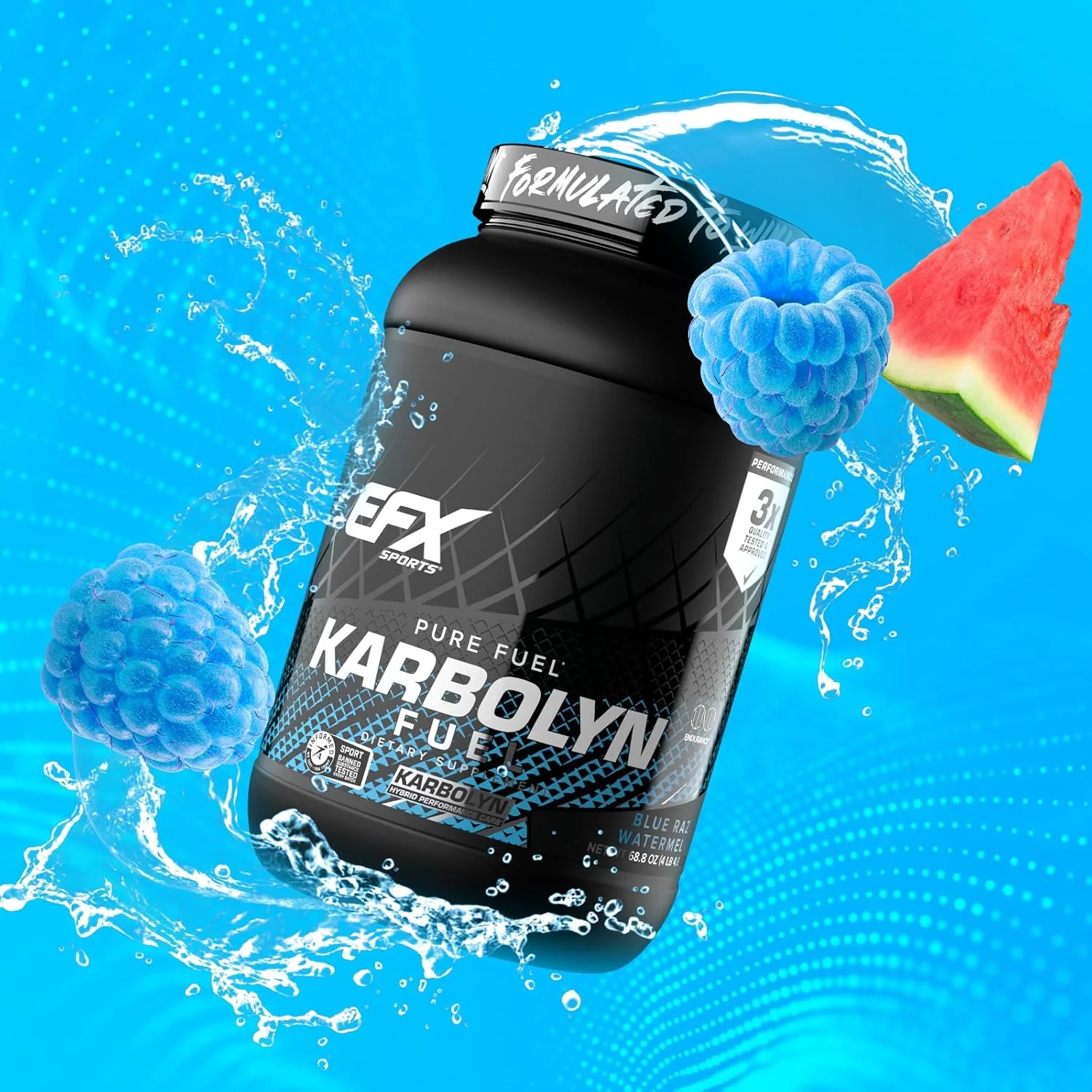 سوخت کربوهیدراتی کاربولین EFX طعم بلو واتر 4 پوندی - مکمل کربوهیدراتی با عملکرد بالا برای استقامت و ریکاوری