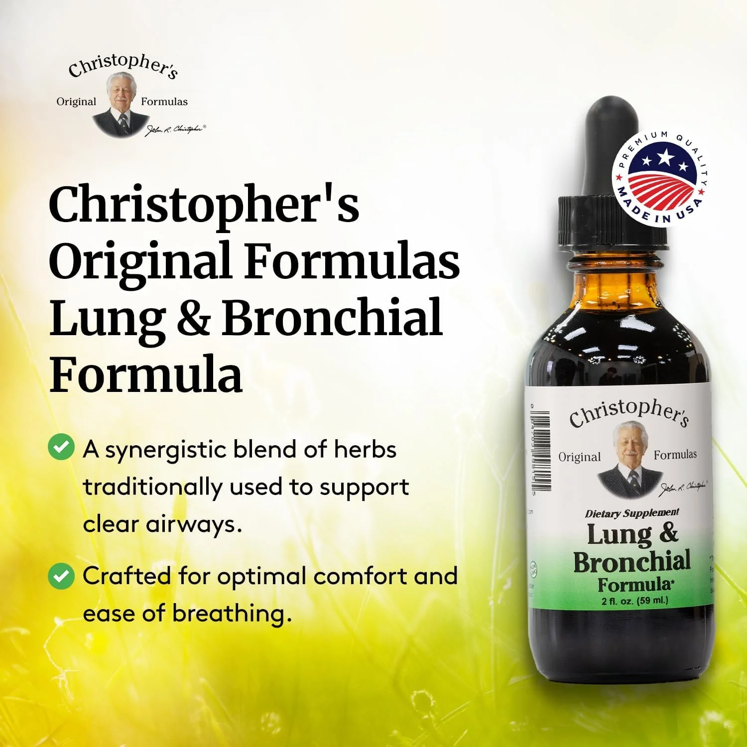 Christopher's Original Formulas Lung Plus Bronchial Supplement, 2 Fluid Ounce